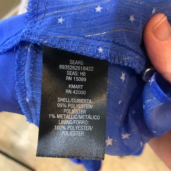 Blue with silver stars top - Picture 7 of 7